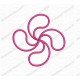 Lauburu Basque Cross Applique Embroidery Design in 3x3 4x4 and 5x7 Sizes