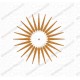 Sun Rays Embroidery Design in 2x2 3x3 4x4 and 5x5 Sizes