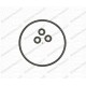 Bowling Ball Applique Embroidery Design in 2x2 3x3 4x4 and 5x7 Sizes