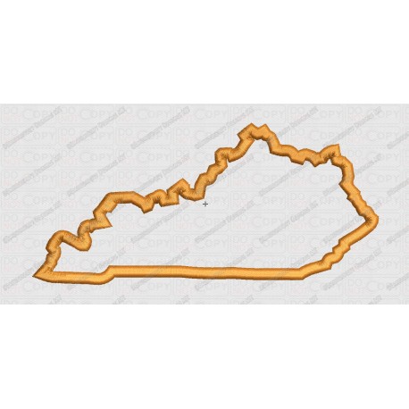 Kentucky State Applique Embroidery Design in 4x4 and 5x7 Sizes