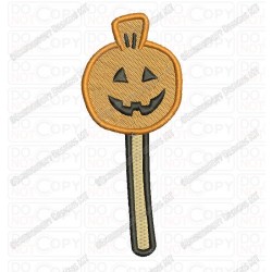 Jackolantern Cake Pop Pumpkin Halloween Full Stitch Embroidery Design in 2x2 3x3 4x4 and 5x7 Sizes