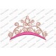 Tiara Princess Crown Fill Stitch Embroidery Design in 2x2 3x3 4x4 and 5x5 Sizes