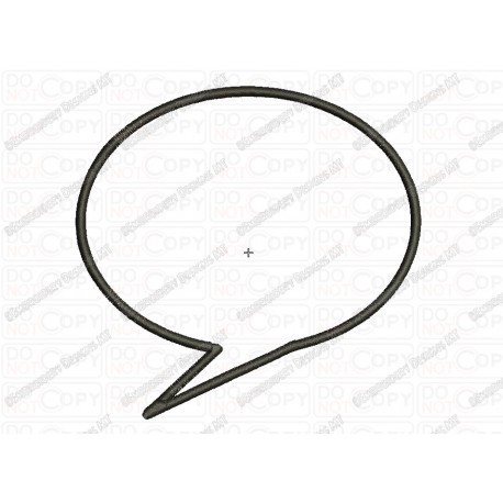 Chat Bubble Applique Embroidery Design in 3x3 4x4 and 5x7 Sizes