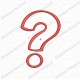 Question Mark Applique Embroidery Design in 3x3 4x4 and 5x7 Sizes