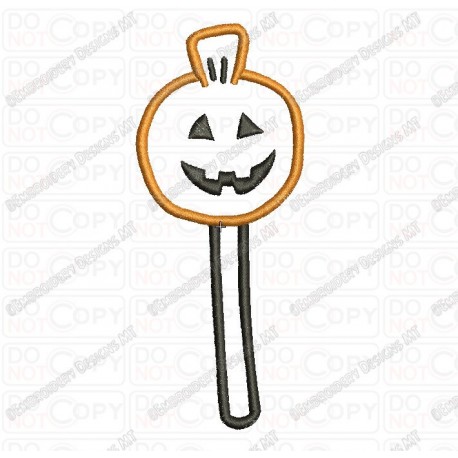 Jackolantern Cake Pop Pumpkin Halloween Applique Embroidery Design in 3x3 4x4 and 5x7 Sizes