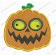 Jackolantern 2 Pumpkin Halloween Full Stitch Embroidery Design in 3x3 4x4 and 5x7 Sizes