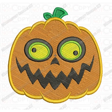 Jackolantern 2 Pumpkin Halloween Full Stitch Embroidery Design in 3x3 4x4 and 5x7 Sizes