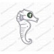 Seahorse Sea Horse Applique Embroidery Design in 3x3 4x4 and 5x7 Sizes