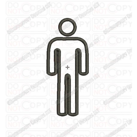 Boy Male Man Sign Applique Embroidery Design in 3x3 4x4 and 5x7 Sizes