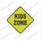 Kids Zone Symbol Sign Embroidery Design in 2x2 3x3 4x4 and 5x7 Sizes