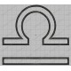 Libra Zodiac Sign Applique Embroidery Design in 4x4 and 5x7 Sizes