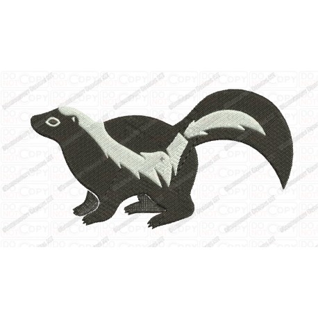 Skunk Embroidery Design in 3x3 4x4 and 5x7 Sizes