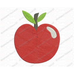 Apple for Teacher Embroidery Design in 2x2 3x3 4x4 and 5x7 Sizes