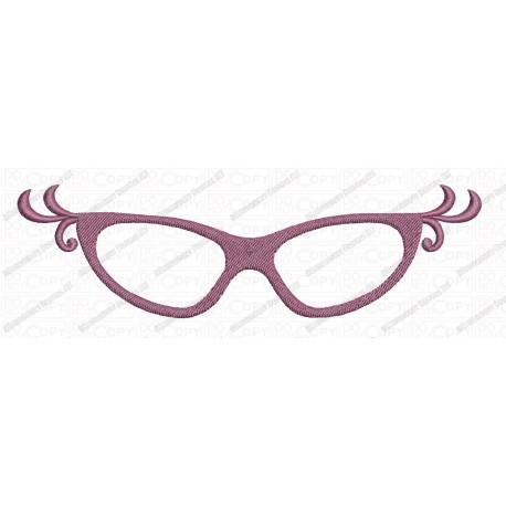 Girl Glasses 1 Full Stitch Embroidery Design in 3x3 4x4 and 5x7 Sizes