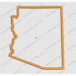 Arizona State Applique Embroidery Design in 4x4 and 5x7 Sizes