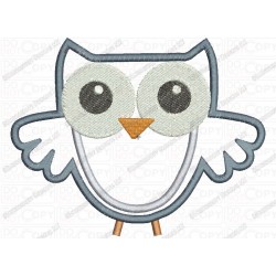 Multi Layer Owl Applique Embroidery Design in 4x4 and 5x7 Sizes
