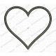 Heart Applique Valentine Embroidery Design in 2x2 3x3 4x4 and 5x7 Sizes