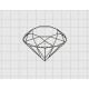 Diamond Ring Felt Embroidery Design in 1" 1.5" and 2" Sizes