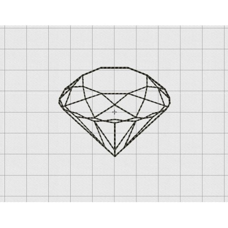 Diamond Ring Felt Embroidery Design in 1" 1.5" and 2" Sizes