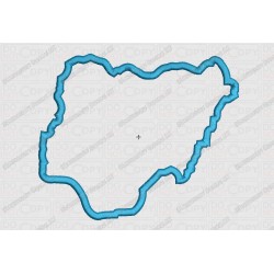 Nigeria Country Applique Embroidery Design in 4x4 and 5x7 Sizes