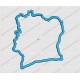 Ivory Coast Country Applique Embroidery Design in 4x4 and 5x7 Sizes