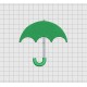 Umbrella Simple Embroidery Design in Mini 1x1 2x2 3x3 and 4x4 Sizes