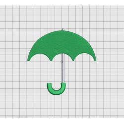 Umbrella Simple Embroidery Design in Mini 1x1 2x2 3x3 and 4x4 Sizes