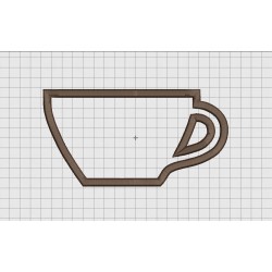 Coffee Cup Applique Embroidery Design in 3x3 4x4 and 5x7 Sizes