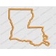 Louisiana State Applique Embroidery Design in 4x4 and 5x7 Sizes