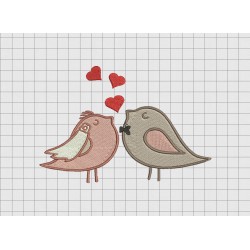 Bird Wedding Announcement Embroidery Design in 3x3 4x4 5x5 and 6x6 Sizes