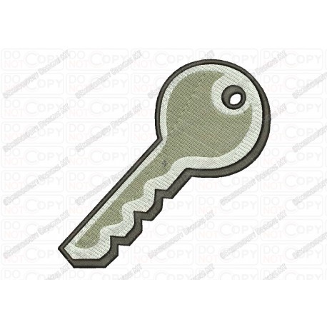 Mini Key Embroidery Design in 1x1 2x2 3x3 4x4 and 5x7 Sizes