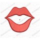 Full Luscious Lips Full Stitch Embroidery Design in 1x1 2x2 3x3 4x4 and 5x7 Sizes