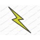 Lightning Bolt Embroidery Design in 1x1 2x2 3x3 4x4 and 5x7 Sizes