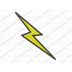 Lightning Bolt Embroidery Design in 1x1 2x2 3x3 4x4 and 5x7 Sizes