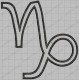 Capricorn Zodiac Sign Applique Embroidery Design in 4x4 and 5x7 Sizes