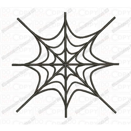 Basic Spider Web Embroidery Design in 1x1 2x2 3x3 4x4 and 5x7 Sizes