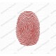 Fingerprint Embroidery Design in 2x2 3x3 4x4 and 5x5 Sizes