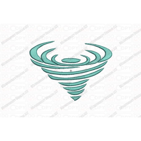 Whirlwind Tornado Twister Embroidery Design in 2x2 3x3 4x4 and 5x5 Sizes