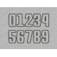 Bold Birthday Number Set Gravity Applique Machine Embroidery Design 0,1,2,3,4,5,6,7,8, AND 9 in 3x3 4x4 AND 5x5 Sizes