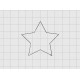 Star Feltie Mini Embroidery Design in .25 inch .5 inch 1 inch and 2 inch Sizes