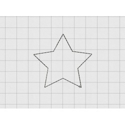 Star Feltie Mini Embroidery Design in .25 inch .5 inch 1 inch and 2 inch Sizes