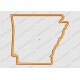 Arkansas State Applique Embroidery Design in 4x4 and 5x7 Sizes