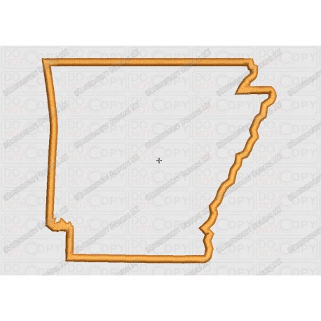 Arkansas State Applique Embroidery Design in 4x4 and 5x7 Sizes