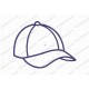 Baseball Hat Applique Embroidery Design in 3x3 4x4 and 5x7 Sizes