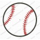 Baseball Applique Embroidery Design in 2x2 3x3 4x4 and 5x7 Sizes