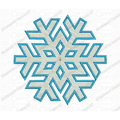 Snowflake 2 Full Stitch Embroidery Design in 1x1 2x2 3x3 4x4 and 5x7 Sizes
