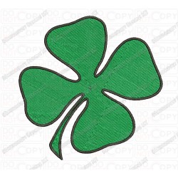 4 Leaf Clover Four Embroidery Design in 1x1 2x2 3x3 4x4 and 5x5 Sizes