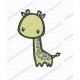 Giraffe Cute Cartoon Full Stitch Embroidery Design in 3x3 4x4 and 5x7 Sizes