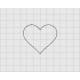 Heart Feltie Mini Valentine Embroidery Design in .25 inch .5 inch 1 inch and 2 inch Sizes