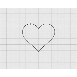 Heart Feltie Mini Valentine Embroidery Design in .25 inch .5 inch 1 inch and 2 inch Sizes